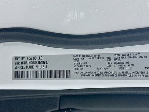 New 2025 Jeep Grand Cherokee L Overland image 19