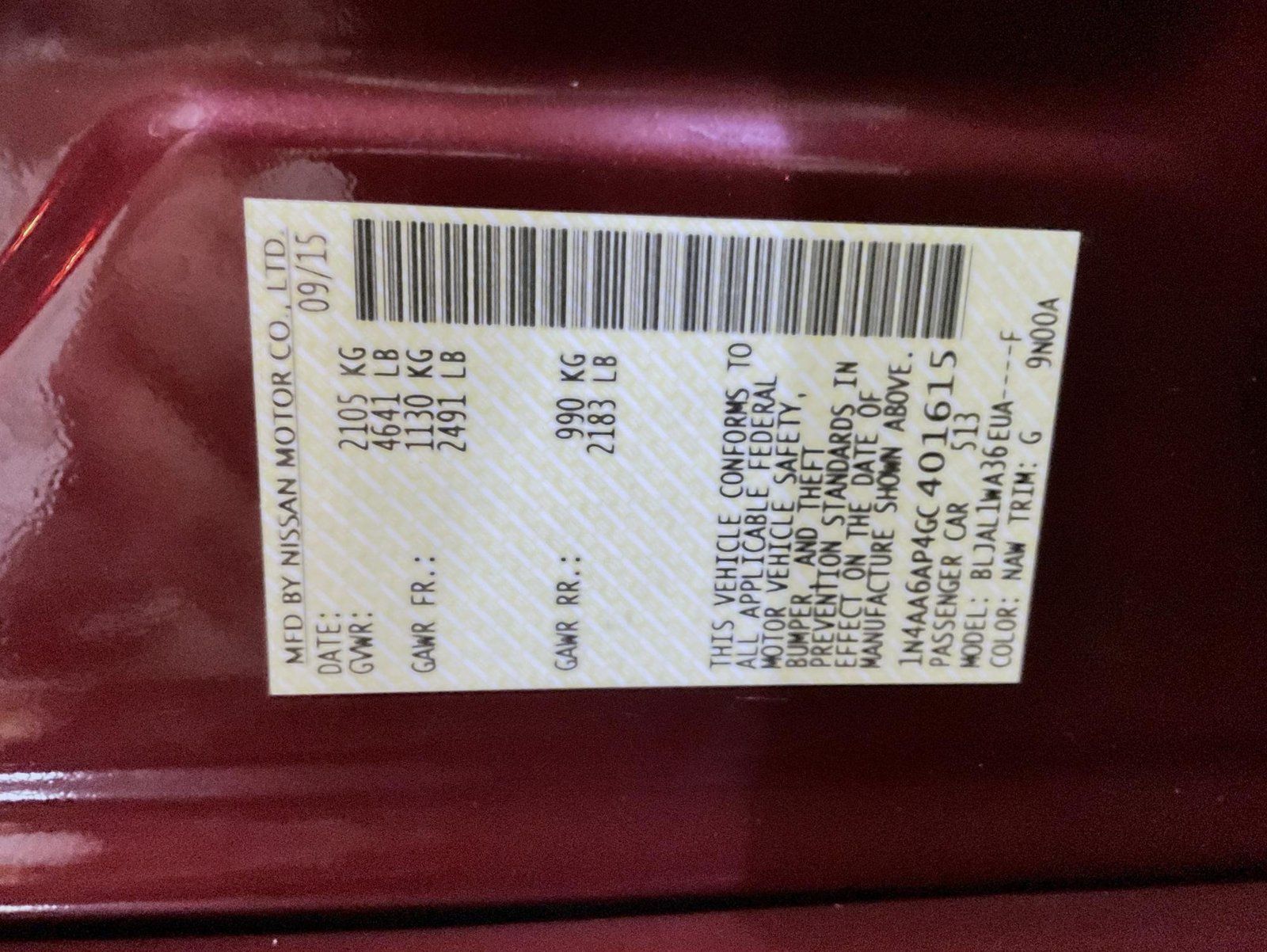 Used 2016 Nissan Maxima SR FWD image 25