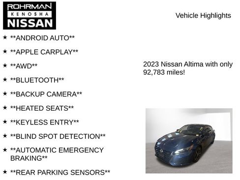 Used 2023 Nissan Altima 2.5 SR w/ SR Premium Package AWD/4WD image 8