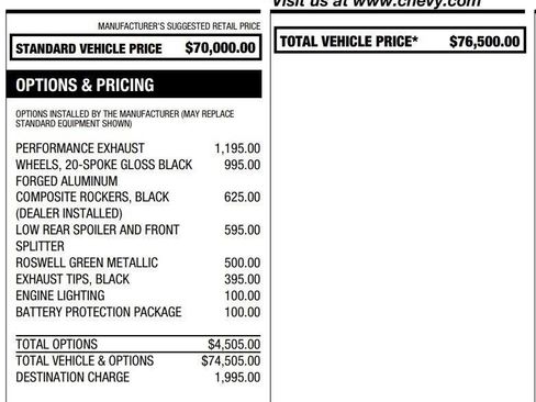 New 2026 Chevrolet Corvette Stingray Coupe w/ Battery Protection Package image 2