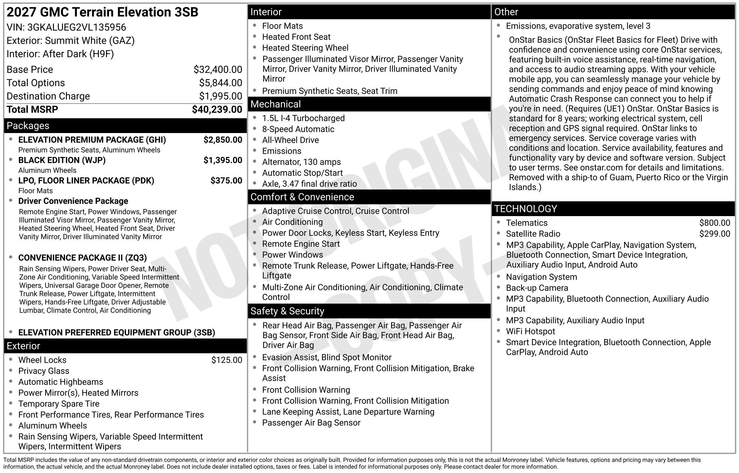 New 2027 GMC Terrain Elevation w/ Elevation Premium Package AWD/4WD image 3