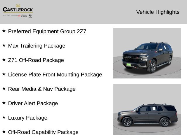 Used 2021 Chevrolet Tahoe Z71 w/ Z71 Off-Road Package AWD/4WD image 2