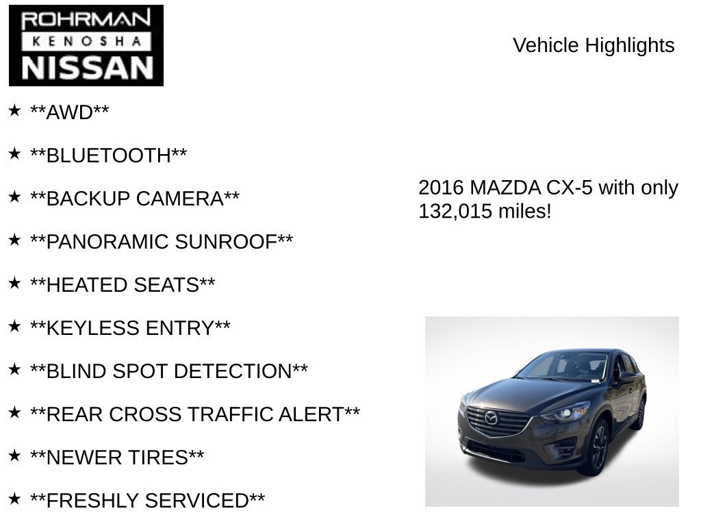 Used 2016 MAZDA CX-5 Grand Touring AWD/4WD image 7