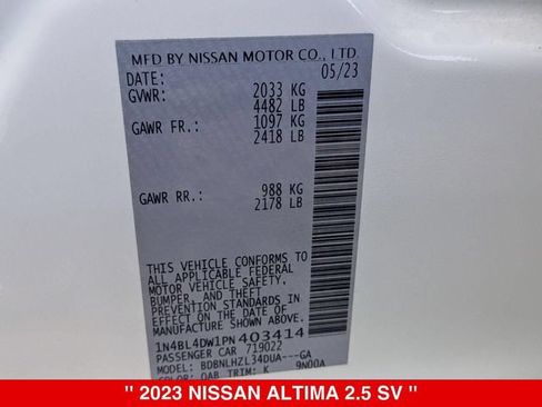 Certified 2023 Nissan Altima 2.5 SV AWD/4WD image 40