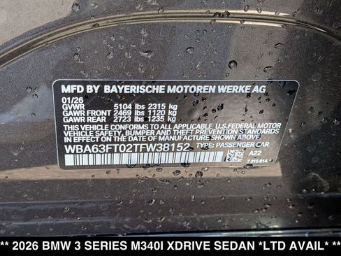 New 2026 BMW M340i xDrive w/ Premium Package AWD/4WD image 20