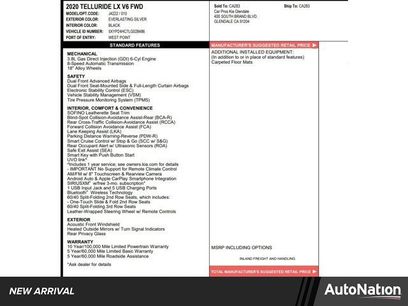 Used 2020 Kia Telluride LX