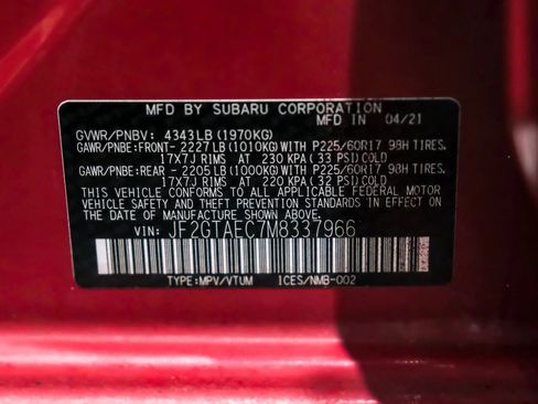 Used 2021 Subaru Crosstrek 2.0i Premium w/ Moonroof Package image 51