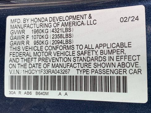 Certified 2024 Honda Accord EX image 42