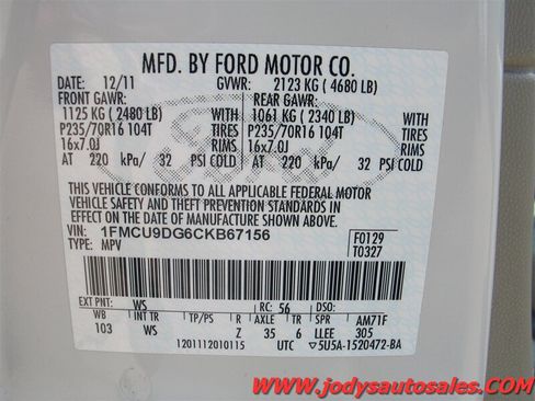 Used 2012 Ford Escape XLT AWD/4WD image 35