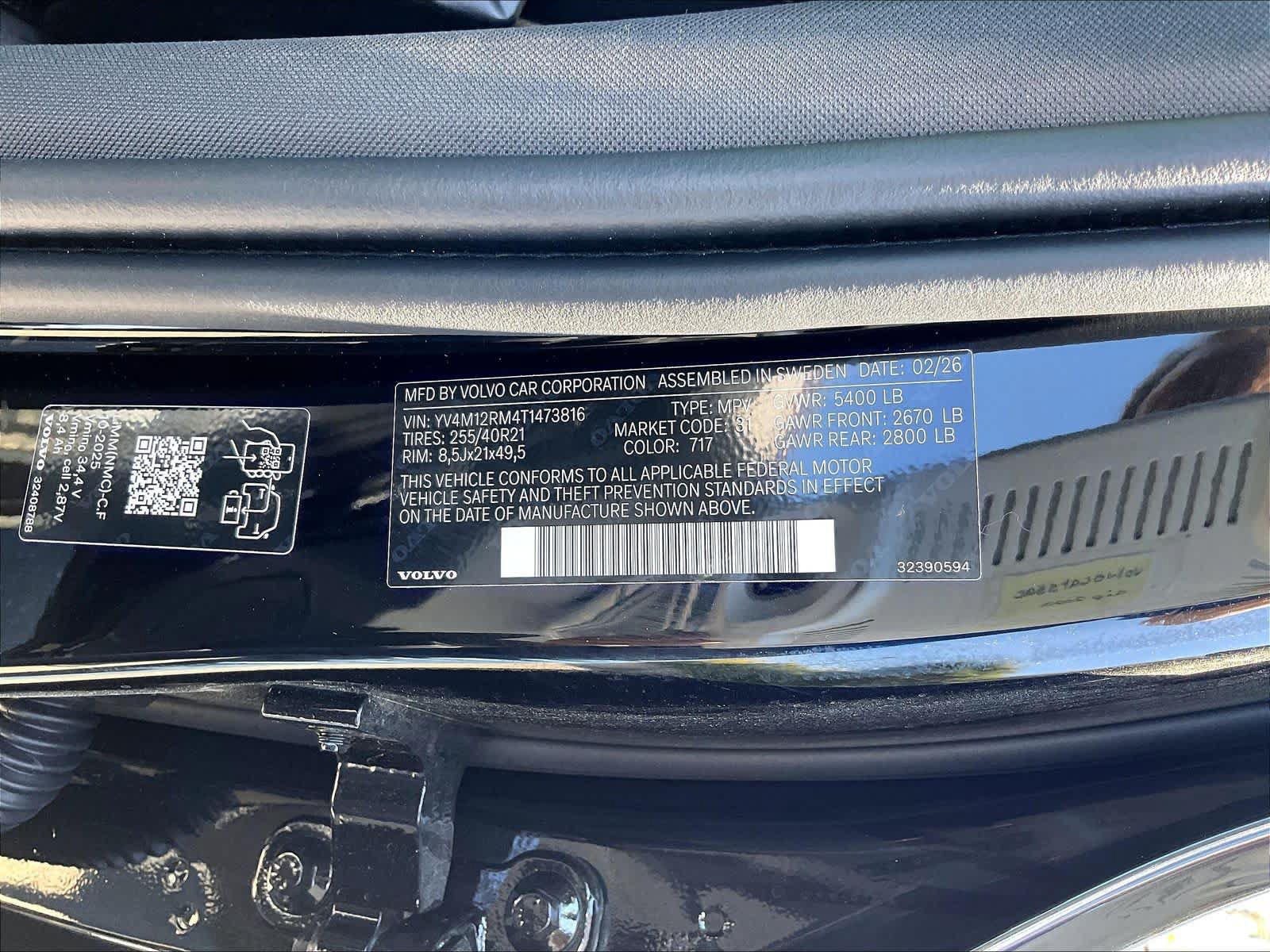 New 2026 Volvo XC60 B5 Ultra w/ Protection Package Premier AWD/4WD image 34