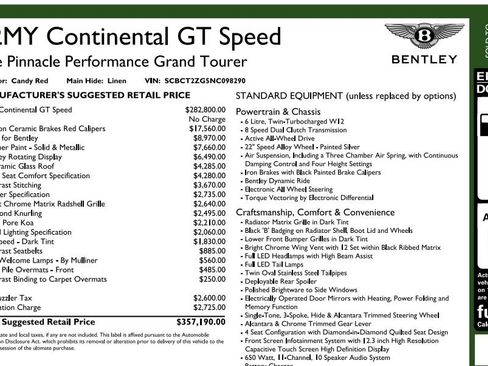 Used 2022 Bentley Continental GT Speed AWD/4WD image 8