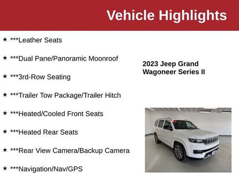 Used 2023 Jeep Grand Wagoneer Series II w/ Flexible Seating Group AWD/4WD image 10