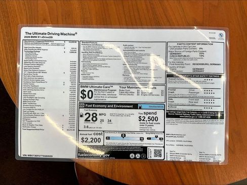 New 2026 BMW X1 xDrive28i w/ Technology Package AWD/4WD image 14