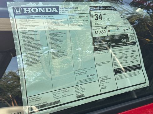 New 2026 Honda Civic Sport image 32