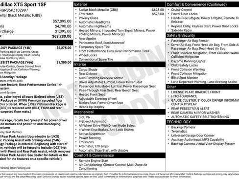 Used 2023 Cadillac XT5 Sportv w/ Technology Package AWD/4WD image 3