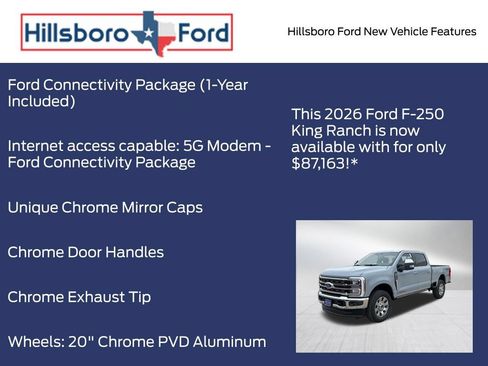 New 2026 Ford F250 King Ranch w/ Chrome Package AWD/4WD image 14