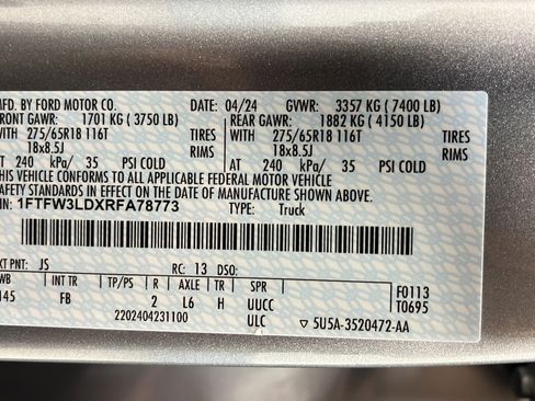 Used 2024 Ford F150 XLT w/ Equipment Group 302A MID AWD/4WD image 26