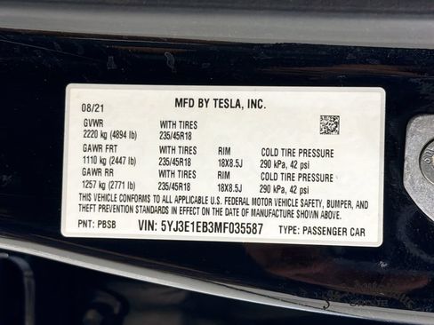 Used 2021 Tesla Model 3 Long Range AWD/4WD image 40