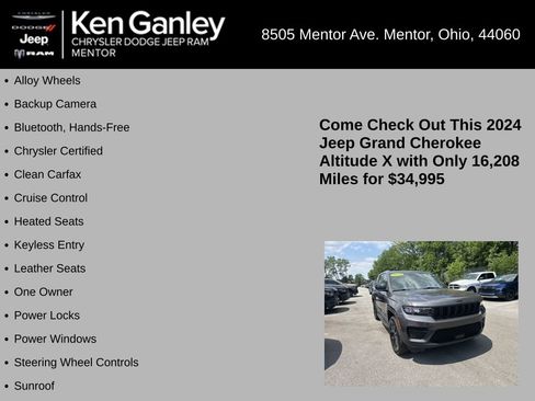 Used 2024 Jeep Grand Cherokee Altitude AWD/4WD image 5
