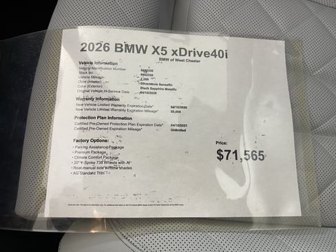 Certified 2026 BMW X5 xDrive40i AWD/4WD image 19