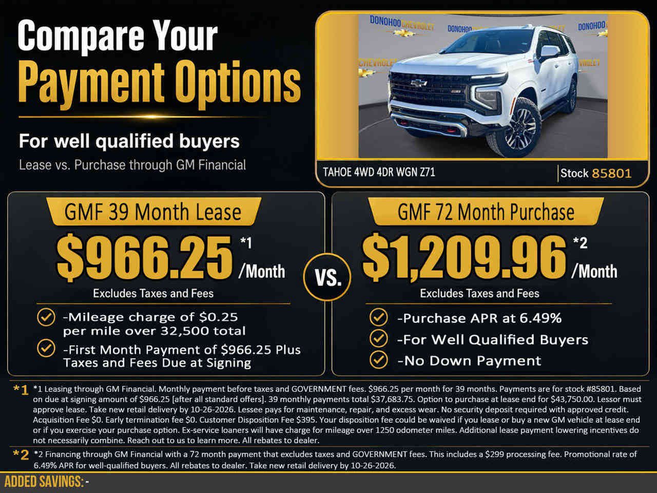 New 2027 Chevrolet Tahoe Z71 w/ Comfort Package AWD/4WD image 2