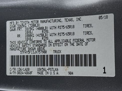 Used 2018 Toyota Tundra Limited w/ Limited Premium Package image 33