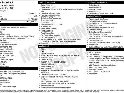 Certified 2024 Kia Forte LXS FWD image 23
