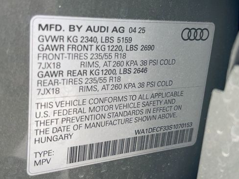 Certified 2025 Audi Q3 2.0T Premium w/ Convenience Package image 20
