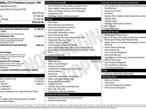 Certified 2023 Cadillac CT4 Premium Luxury AWD/4WD image 45