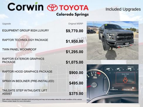 Used 2018 Ford F150 Raptor w/ Equipment Group 802A Luxury image 4