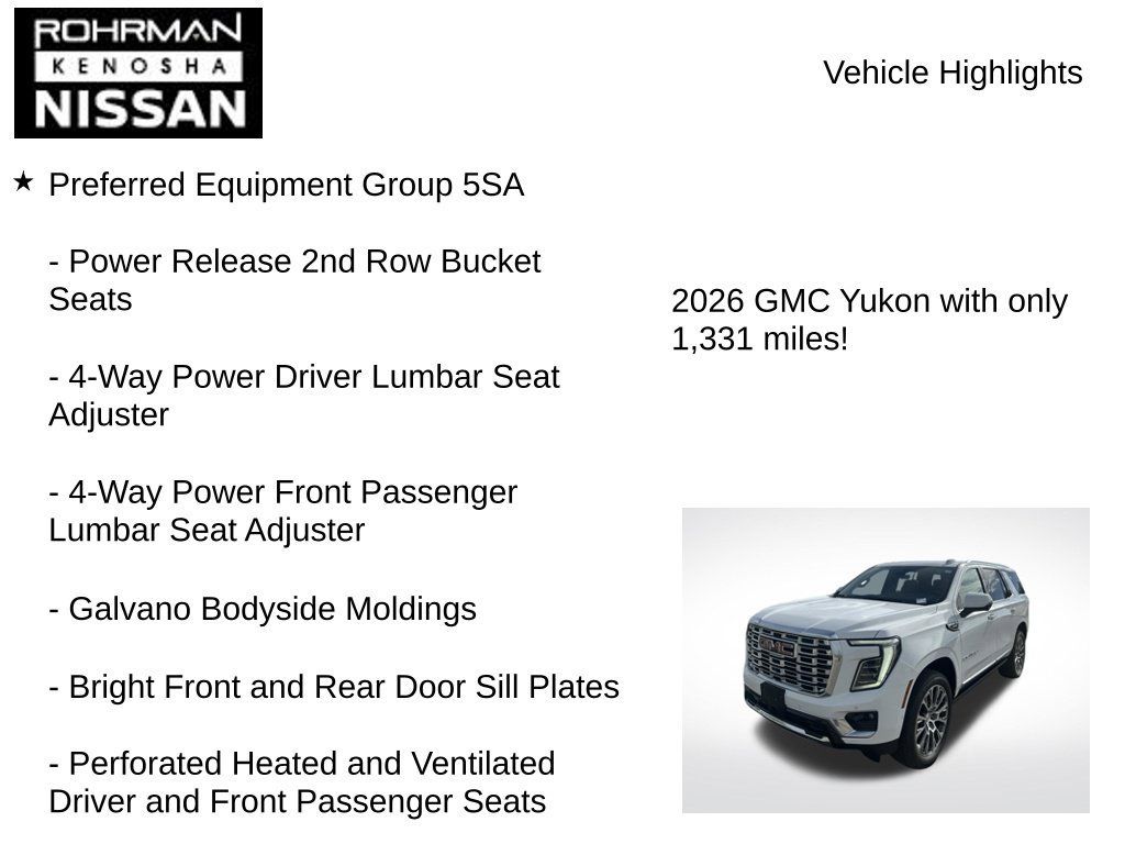 Used 2026 GMC Yukon Denali w/ Denali Reserve Package AWD/4WD image 5