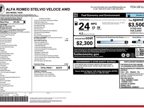 Used 2023 Alfa Romeo Stelvio Veloce AWD/4WD image 4