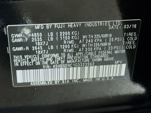 Used 2016 Subaru Outback 3.6R Limited image 39