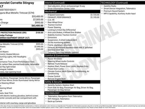 Certified 2016 Chevrolet Corvette Stingray Coupe w/ Battery Protection Package RWD image 3
