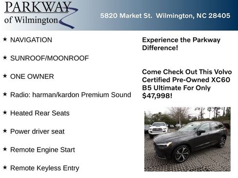 Certified 2024 Volvo XC60 B5 Ultimate w/ Protection Package Premier image 6