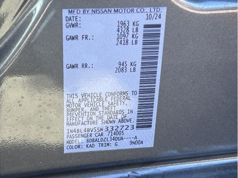 New 2025 Nissan Altima 2.5 S image 18