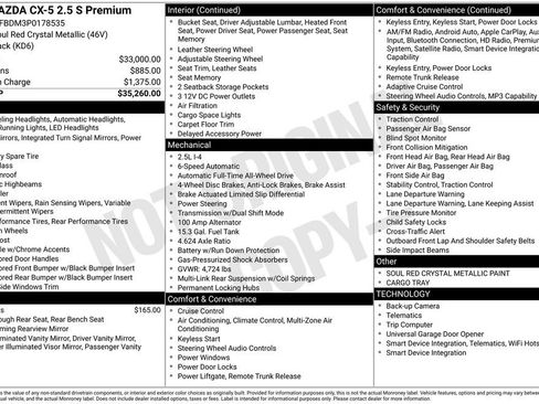 Used 2023 MAZDA CX-5 AWD 2.5 S w/ Premium Package image 2