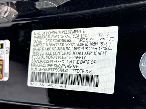 Certified 2023 Honda Ridgeline Sport image 41