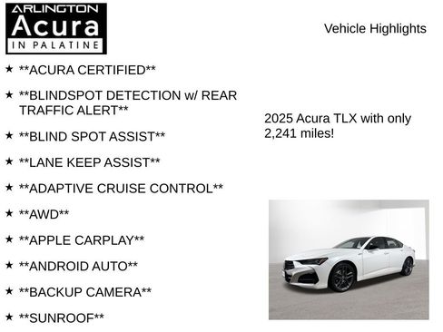 Certified 2025 Acura TLX SH-AWD w/ A-SPEC Pkg image 7