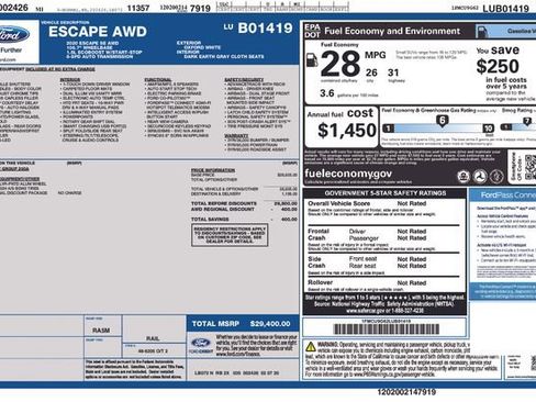 Used 2020 Ford Escape SE image 33