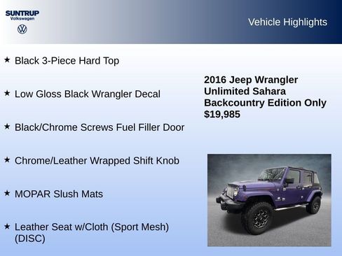 Used 2016 Jeep Wrangler Unlimited Sahara image 24