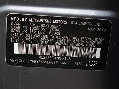 Used 2019 Mitsubishi Mirage G4 ES FWD image 70