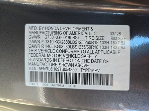 New 2026 Honda Odyssey EX-L image 37