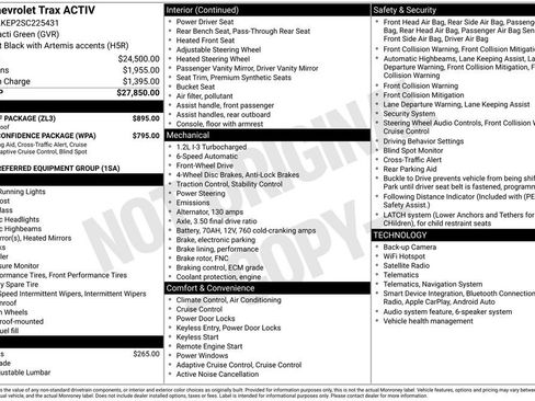 Certified 2025 Chevrolet Trax ACTIV w/ Sunroof Package FWD image 35