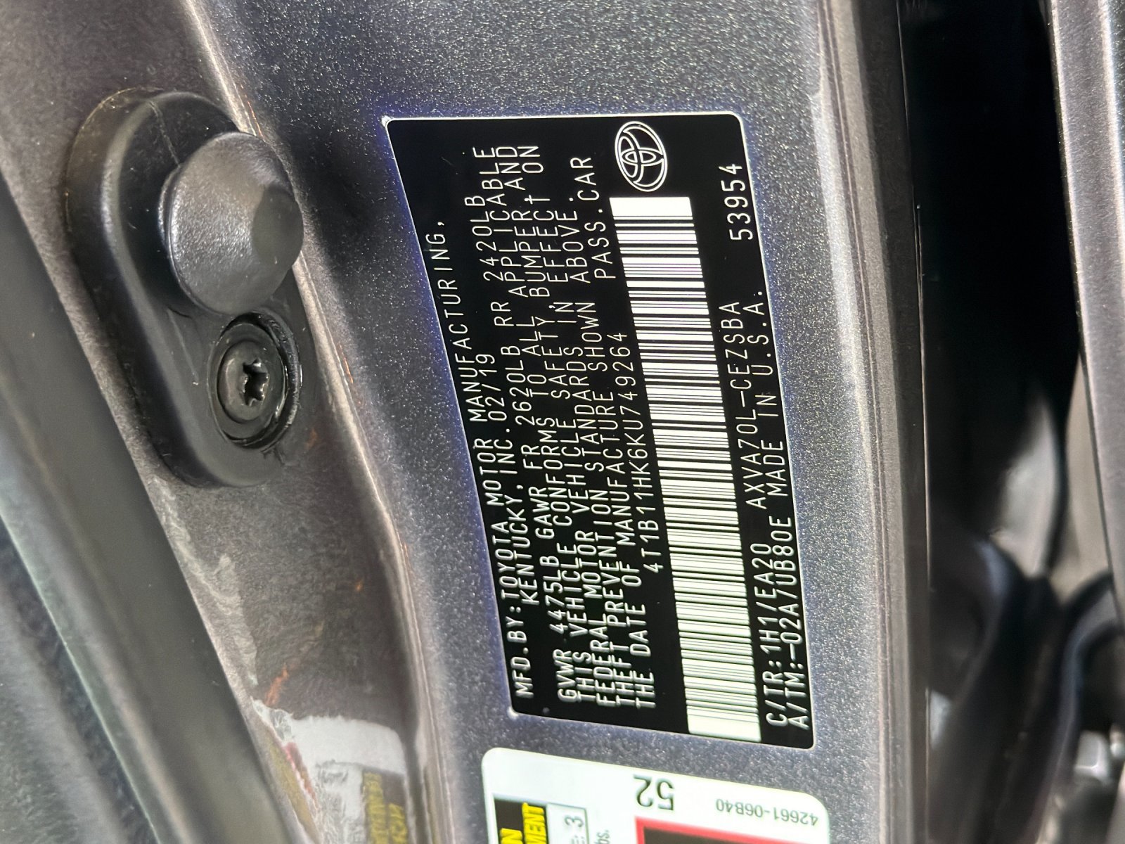 Used 2019 Toyota Camry SE w/ Convenience Package FWD image 27