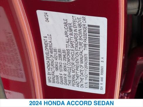 Certified 2024 Honda Accord LX image 26