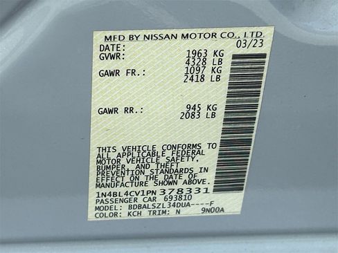 Certified 2023 Nissan Altima 2.5 SR image 11