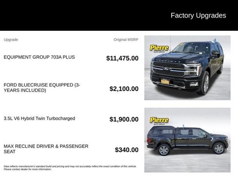 Certified 2024 Ford F150 Platinum w/ Equipment Group 703A Plus AWD/4WD image 13