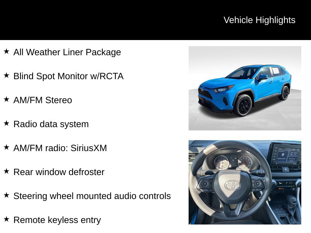 Used 2020 Toyota RAV4 LE w/ All Weather Liner Package AWD/4WD image 10
