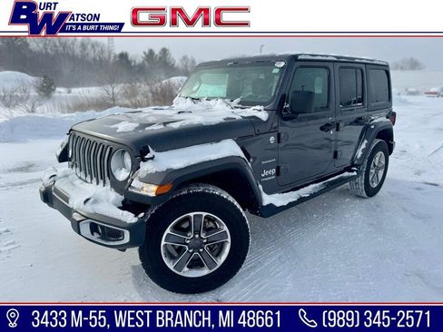 Used 2021 Jeep Wrangler Unlimited Sahara w/ Uconnect 4C Nav & Sound Group image 1
